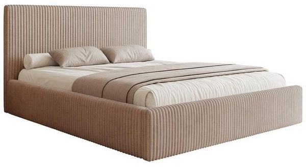 Compleo Polsterbett ASTA, Slim und elegant, grober Cordstoff, Designbett, mit Bettkasten, ohne Matratze Bild 3
