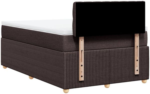 vidaXL Boxspringbett mit Matratze Dunkelbraun 120x200 cm Stoff 3287433 Bild 6