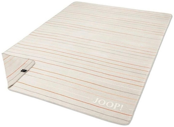 Wohndecke MOVE, 150 x 200 cm, Sandfarben, Streifenmuster, JOOP!, Mischgewebe, mit Zierstich