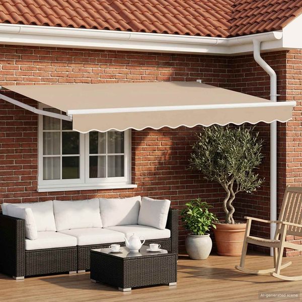 vidaXL Elektrische ausziehbare Markise Beige 3,5 x 2 m 3418993