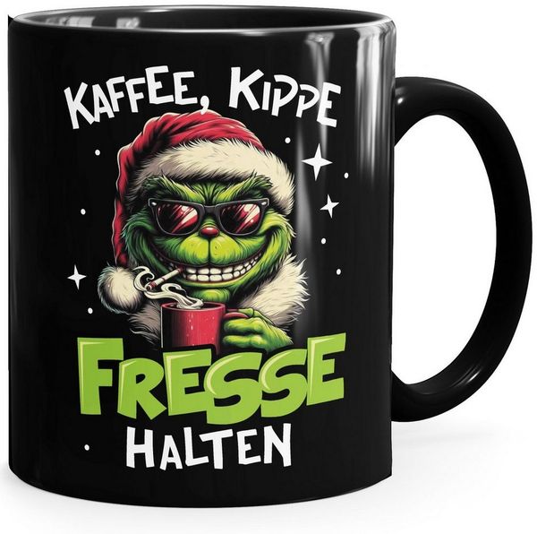 MoonWorks Tasse Tasse Weihnachten fallt aus Grinch Geschenkidee Weihnachtsmuffel, Keramik
