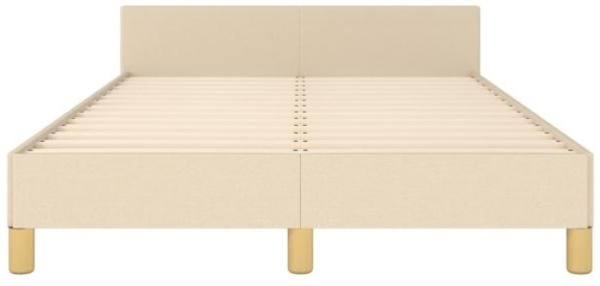 vidaXL Polsterbett mit Kopfteil Stoff Creme 120x200 cm Bild 5