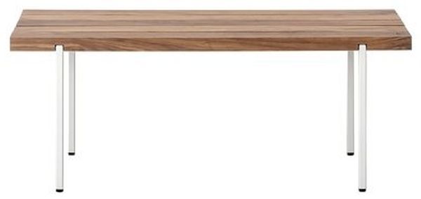 Sitzbank Nussbaum 01 M 117 x 40 x 45 weiß
