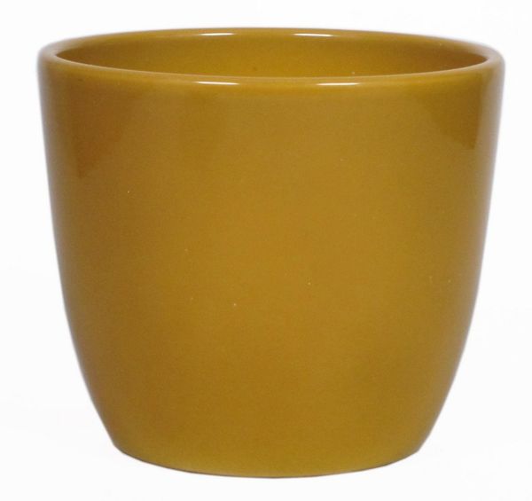 INNA-Glas Blumentopf Keramik Blumentopf, Ø17,5cm, 15cm, ockergelb