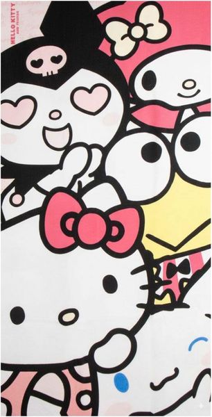 Hello Kitty Kinder Handtuch Polyester für Badezimmer Strand und Sporttasche 35x25 cm