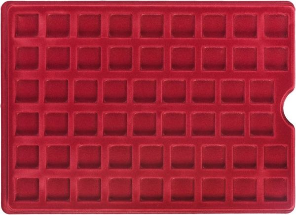 MC. Sammler Aufbewahrungsbox MC. Sammler Alu Münzkoffer frei bestückbar mit Münztableaus Ihrer Wahl, Tableau 54 Fächer-26x26mm