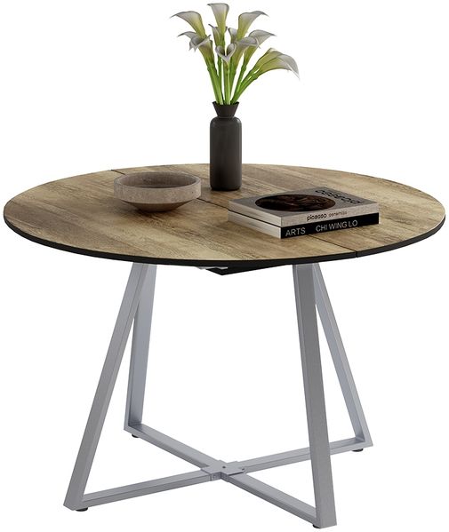 Esstisch Loyd Eiche rustikal/Grau 120-160 x 120 cm ausziehbar Vicco Bild 6