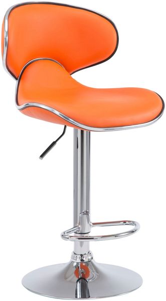 CLP Barhocker Las Vegas V2 mit Fußstütze,orange chrom