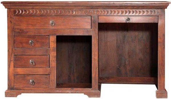 Schreibtisch Akazie 140x64x80 nougat lackiert OXFORD #511
