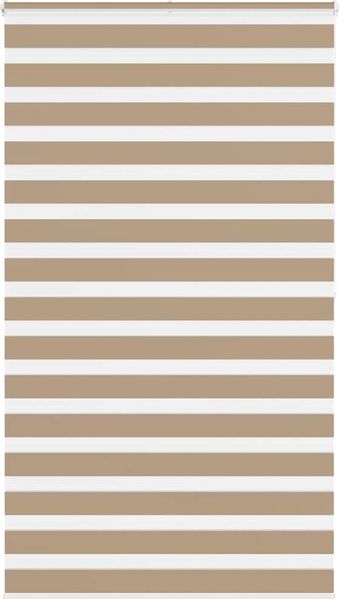vidaXL Doppelrollo Sandbraun 125x200 cm Stoffbreite 120,9 cm Polyester 4014578