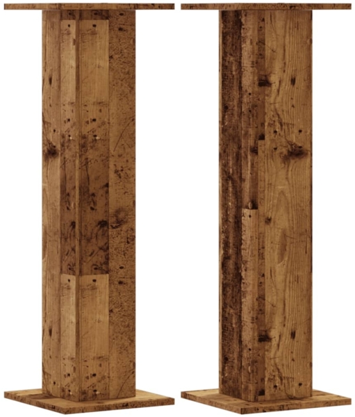 vidaXL Pflanzenständer 2 Stk. Altholz-Optik 30x30x95 cm Holzwerkstoff 3307880
