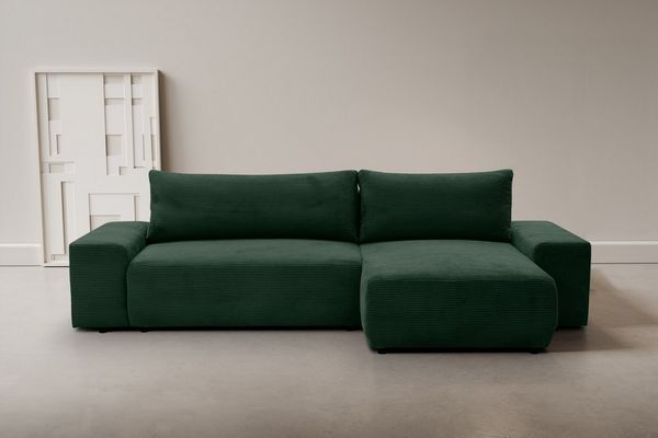 WERK2 Ecksofa Amsterdam, zeitlos und elegant, Breite 300cm, L-Form, Design Ecksofa mit hohem Komfort, Schlaffunktion & Bettkasten