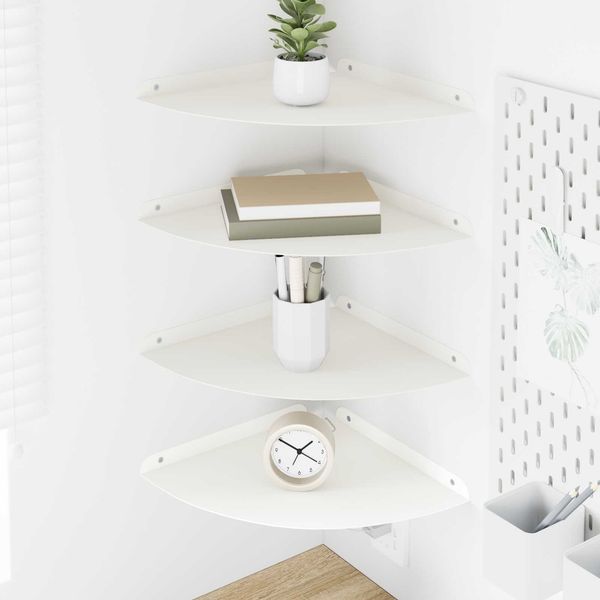 vidaXL Schwebendes Regal mit Regal 4 pcs Weiß 30 x 30 x 2 cm 8004121