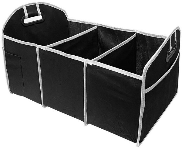 HAC24 Klappbox Kofferraumtasche Faltbox Kofferraumbox Auto Kofferraumorganizer, Schwarz