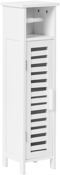 Toilettenpapier-Schrank OLATHE Bambusholz Weiß