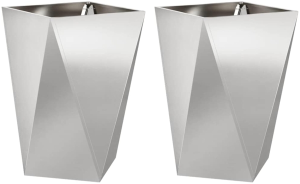 vidaXL Pflanzkübel 2 pcs Silber 50 x 50 x 75 cm Edelstahl 883803