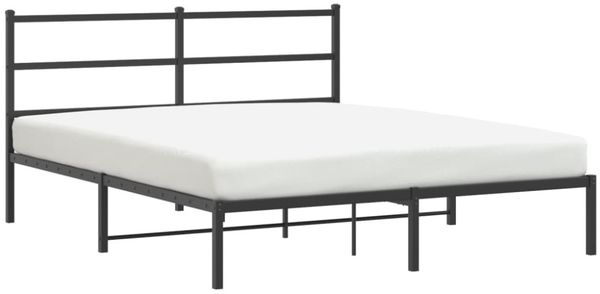vidaXL Bettgestell mit Kopfteil Metall Schwarz 150x200 cm 355367 Bild 9