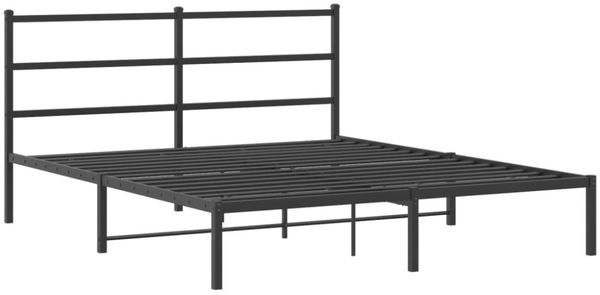vidaXL Bettgestell mit Kopfteil Metall Schwarz 150x200 cm 355367 Bild 8