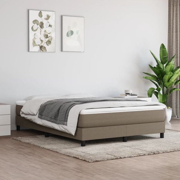 vidaXL Taschenfederkernmatratze Mittel Taupe 140x190x20 cm Stoff 347778
