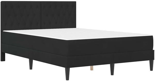 vidaXL Bettgestell mit Matratze mit Kopfteil Schwarz 120 x 200 cm Samt 3415046 Bild 3