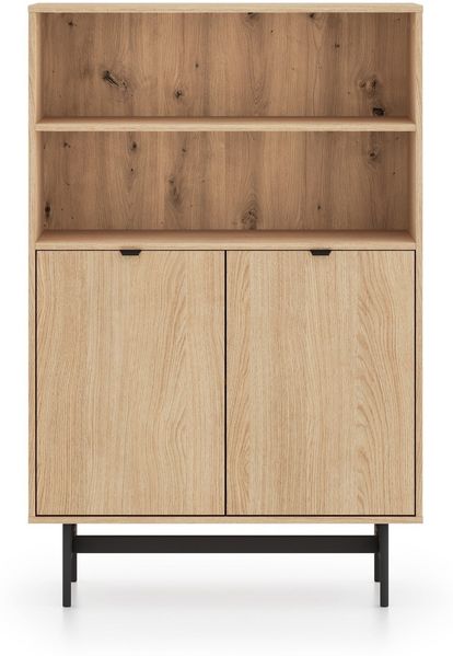 Selsey 'Heggers' Regal mit 2 türig und 2 nischig, Eiche Mavelie, 92 cm