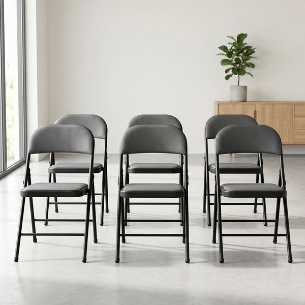 Konferenzstuhl Office 6er Set Kunstleder Grau [pro. tec]