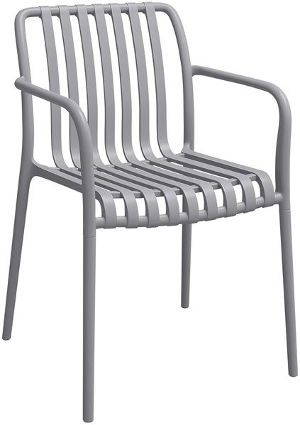 STEELSØN 'Pincoya' Gartenstuhl, grau, Kunststoff, wetterfest und UV-beständig, Balkonstuhl stapelbar, bis 120 kg belastbar, 2er Set Bild 11