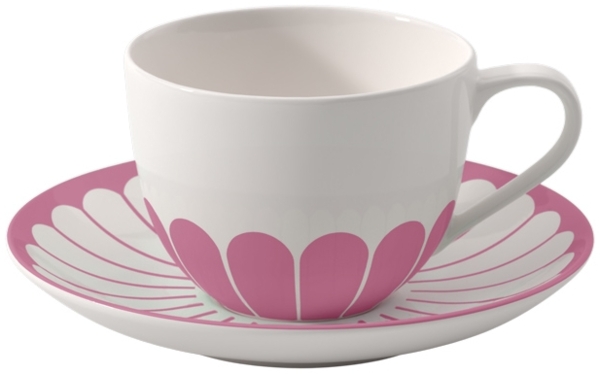 Villeroy & Boch Fleur Cassis Kaffeetasse mit Untertasse 160 ml