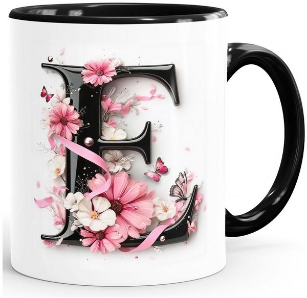 SpecialMe Tasse Tasse Monogramm Buchstabe E Alphabet Initiale Geschenkidee Frau, Keramik