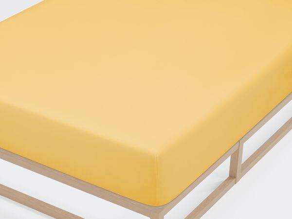 biberna Jersey-Elastic-Spannbetttuch , honig, 1x 180x200 cm - 200x220 cm