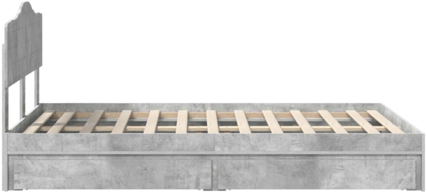 vidaXL Aufbewahrungsbett Beton Grau 135x190 cm Holzwerkstoff 3413106 Bild 8