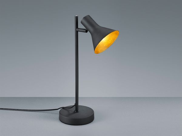 Retro Tischlampe in schwarz gold für Ihr Gästezimmer Nina