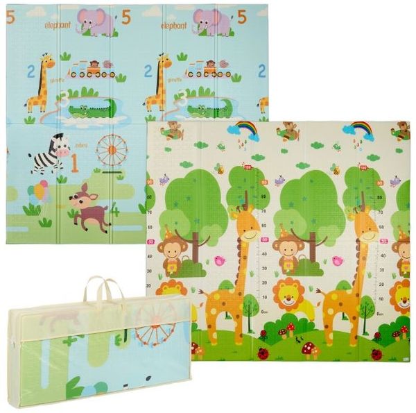 Relaxdays Faltbare Spielmatte Tiere