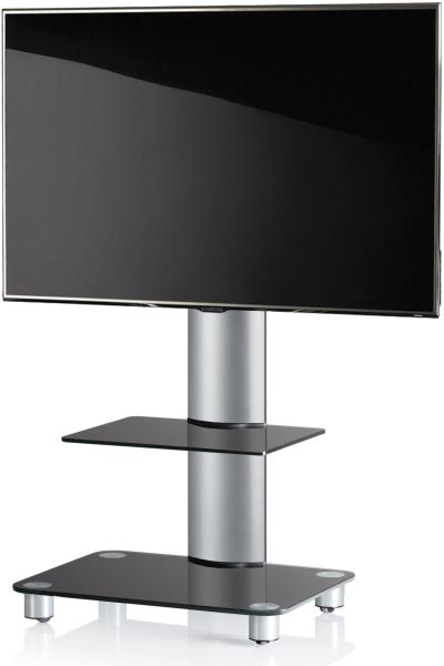 Fernseher TV Stand Ständer Halterung Standfuss Fernsehtisch Monitor Halter Glas