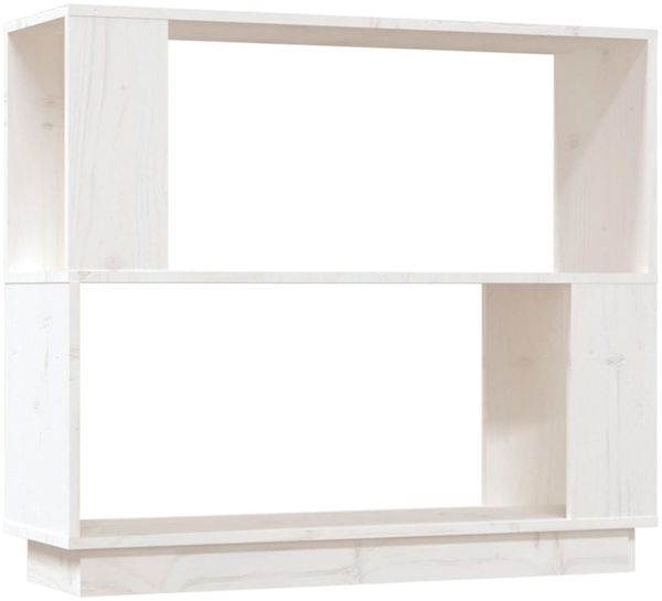 Bücherregal | Standregal Weiß 80x25x70 cm Massivholz Kiefer