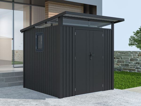Metall Gerätehaus Skylight 4,45 m² Anthrazit