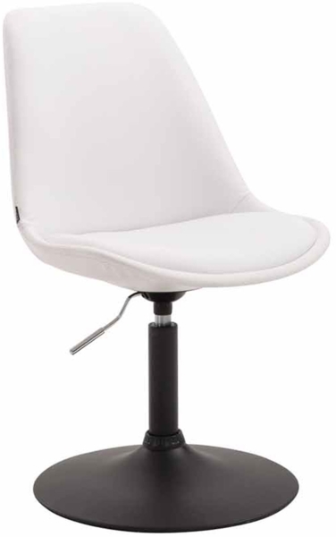 CLP Esszimmerstuhl Maverick Kunstleder drehbar und stufenlos verstellbar,weiß schwarz