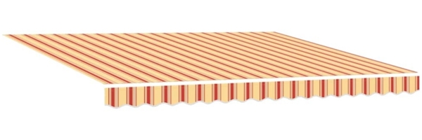 vidaXL Markise Gelb und Orange 400 x 300 x 165 cm 3330540