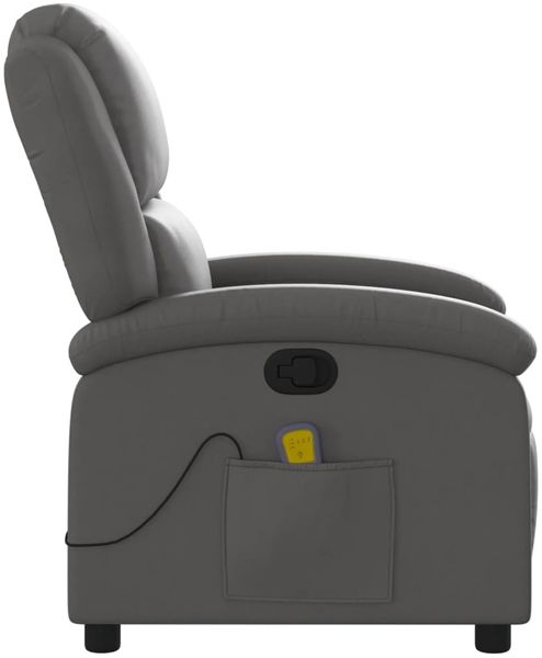 vidaXL Massagesessel Relaxsessel Echtleder Grau 3205473 Bild 8