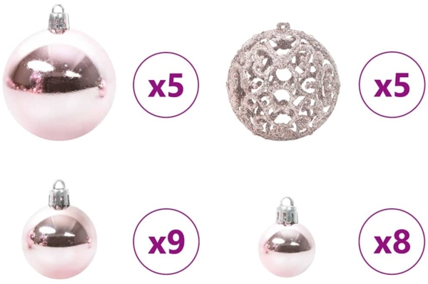 vidaXL Künstlicher Weihnachtsbaum Grün und Weiß 150 cm PVC und Metall 3395741 Bild 6