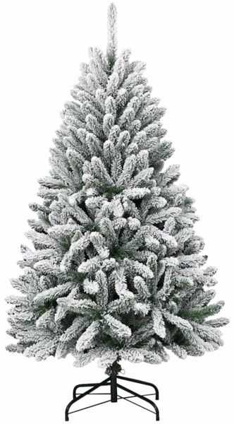 vidaXL Künstlicher Weihnachtsbaum Grün und Weiß 150 cm PVC und Metall 3395741 Bild 3
