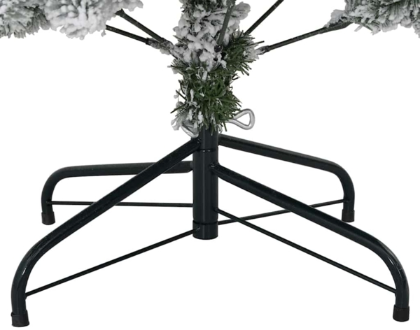 vidaXL Künstlicher Weihnachtsbaum Grün und Weiß 150 cm PVC und Metall 3395741 Bild 10