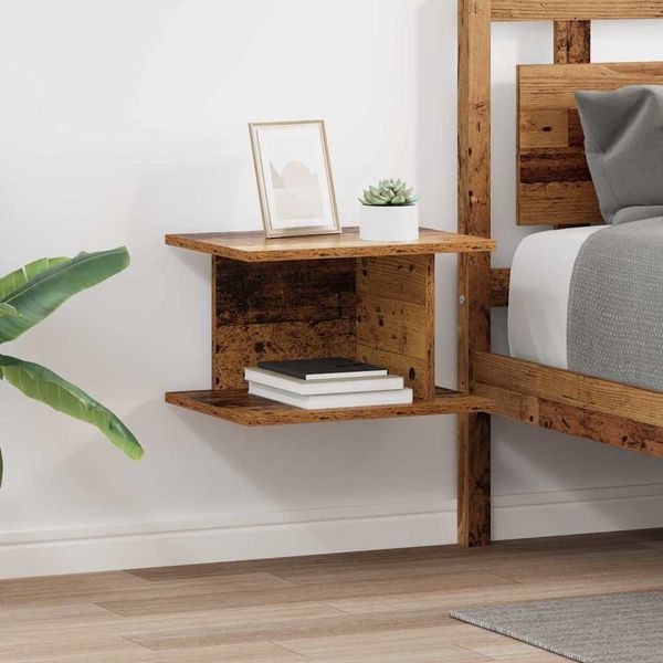 vidaXL Nachttisch 2 pcs Altholz 40 x 30 x 25 cm Holzwerkstoff 891181