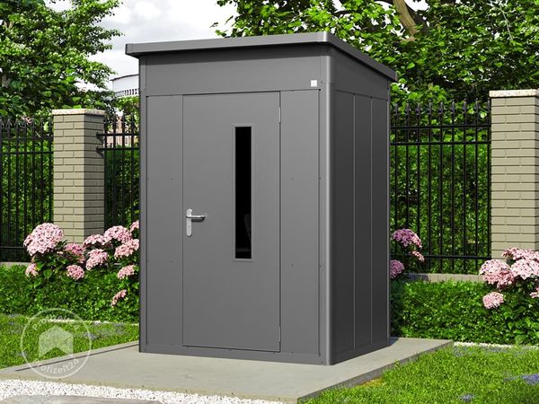 GFP Primeyard Gerätehaus Metall Gartenhaus 158x122x231 cm Geräteschuppen Pultdach anthrazit