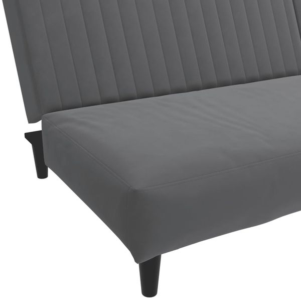 vidaXL Schlafsofa 2-Sitzer Dunkelgrau Samt 375927 Bild 9