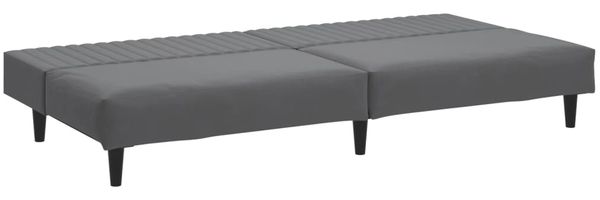vidaXL Schlafsofa 2-Sitzer Dunkelgrau Samt 375927 Bild 6