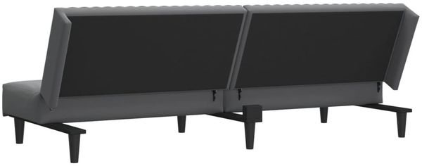 vidaXL Schlafsofa 2-Sitzer Dunkelgrau Samt 375927 Bild 8