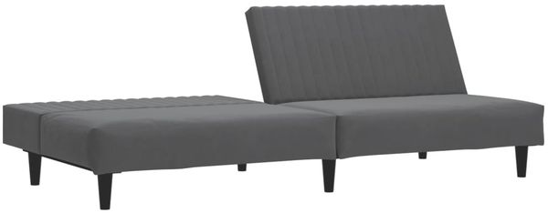 vidaXL Schlafsofa 2-Sitzer Dunkelgrau Samt 375927 Bild 4