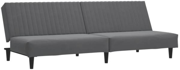 vidaXL Schlafsofa 2-Sitzer Dunkelgrau Samt 375927