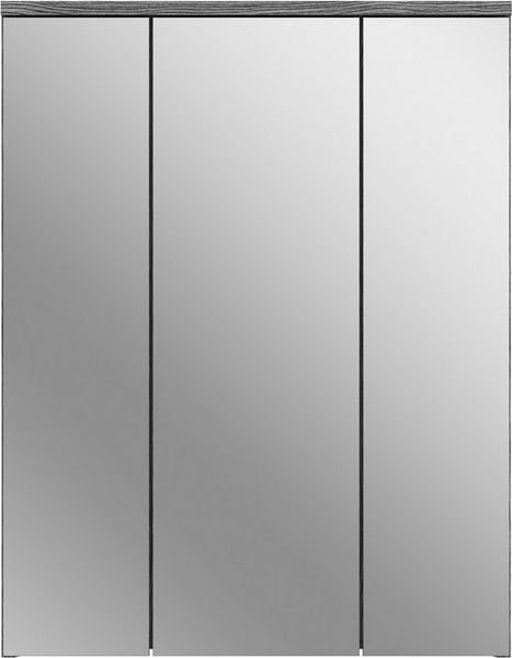 furnling Badezimmerspiegelschrank Blaine Spiegelschrank mit 3 Türen, 9 Fächer, Rauchsilber, Badschrank, Badezimmermöbel